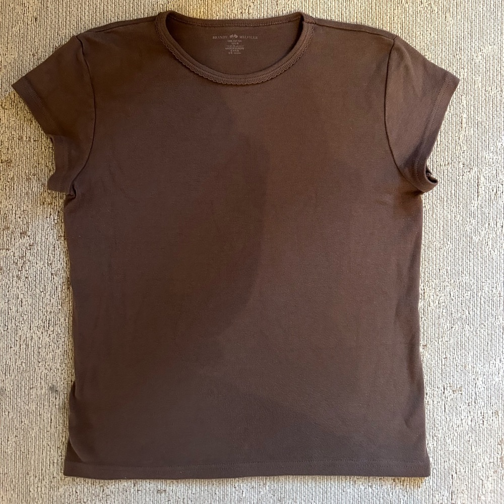 Brandy Melville short sleeve Brown Top